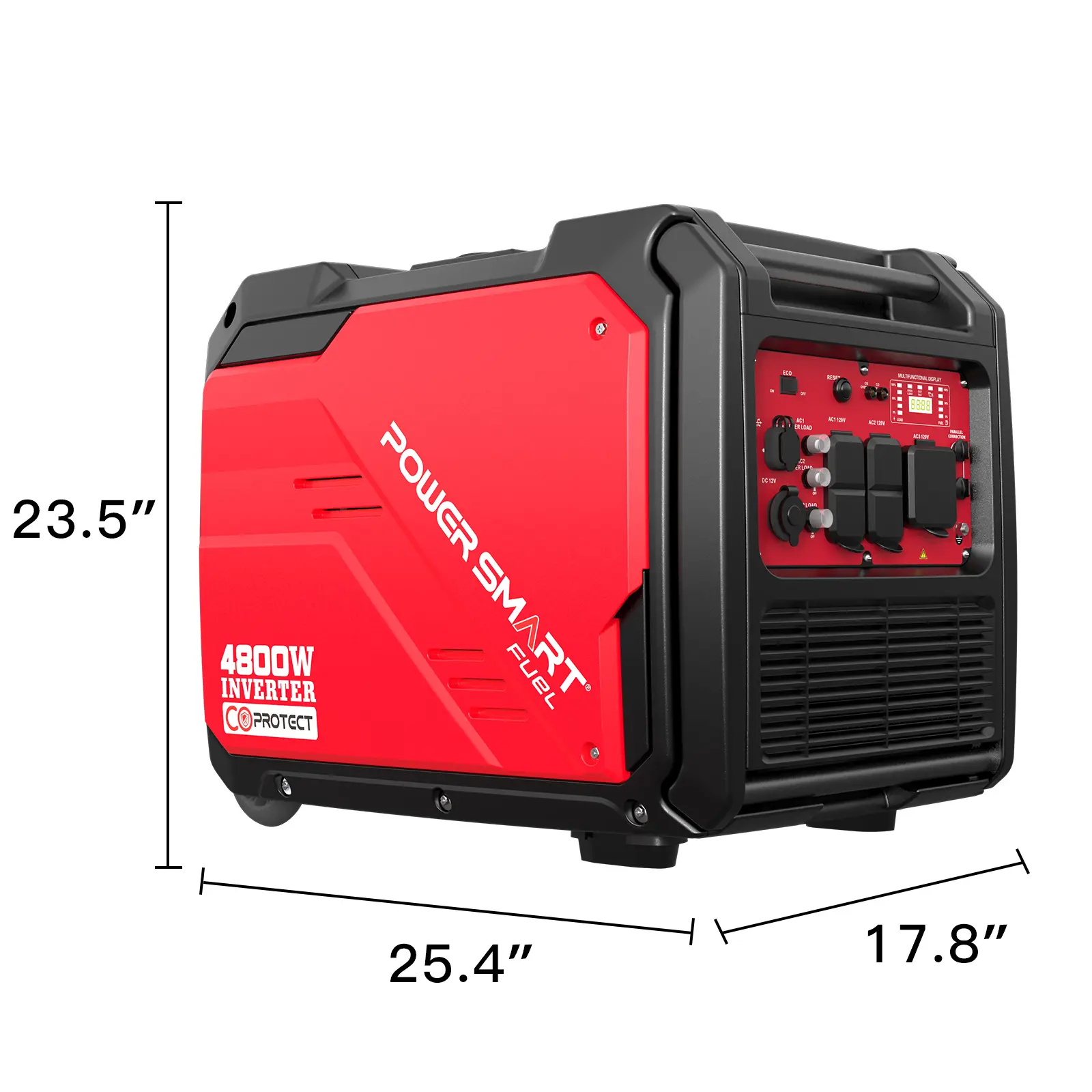 PowerSmart 4800W Portable Inverter Generator (PS5046CE HB5046C) – Gas-Powered Home Backup Super Quiet Generator with 223cc Engine, Electric Start, CO Alarm, Eco-Mode, RV & Camping Ready, Home Backup Generator