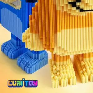 CubiTOY Animation Series Large Booey (~12,000 PCS) and Bingy (7,046) Micro 3D Building Block Model