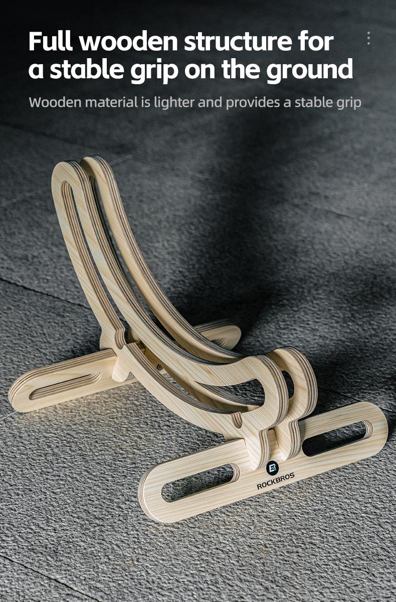 ROCKBROS Bike Stand Bicycle Parking Rack For 23-30/700C Support Wooden Bracket Bike Support Rack Wheel Holder