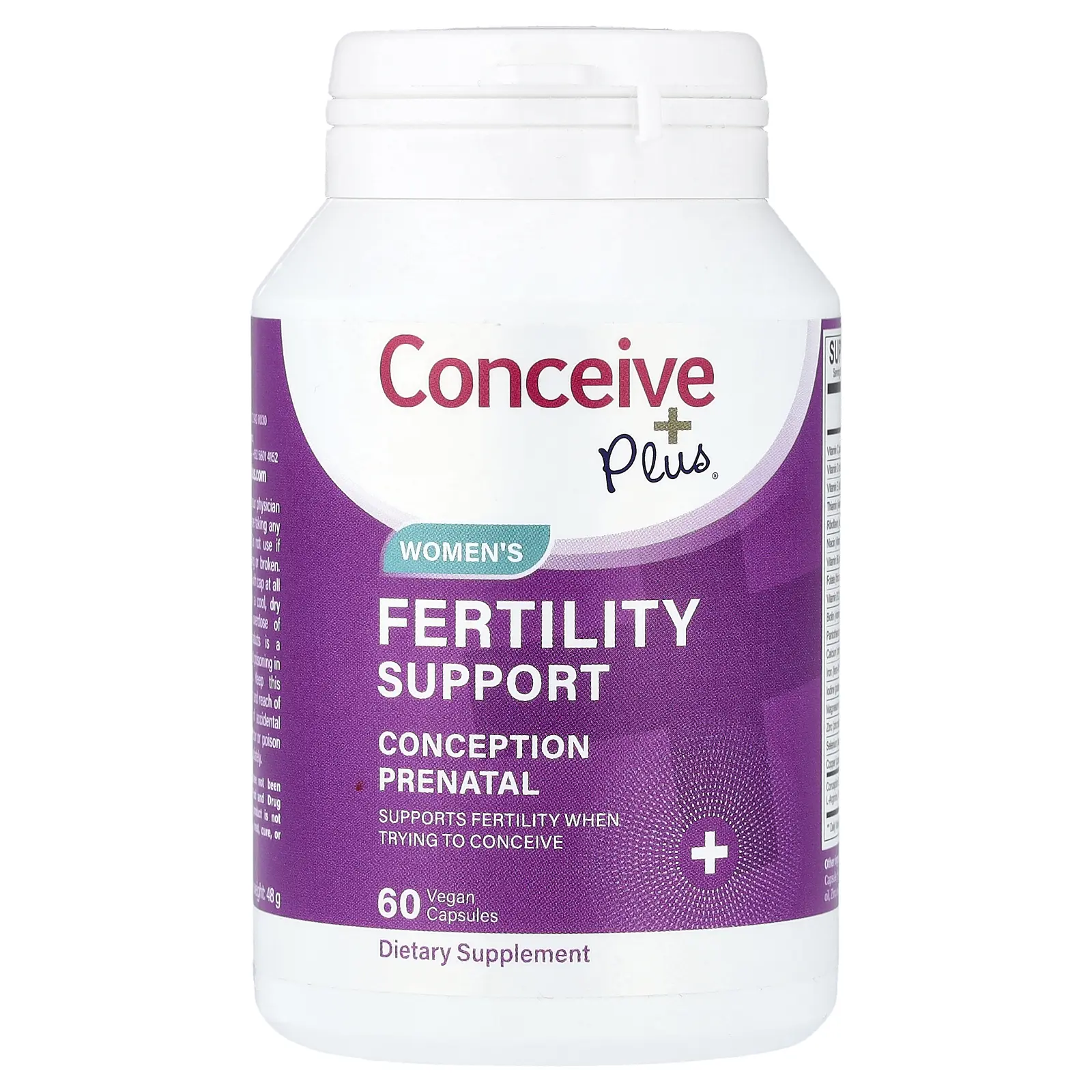 Conceive Plus Women's Fertility Support, 60 Vegan Capsules | HSA/FSA Eligible