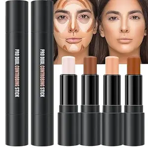 Contour Stick Makeup Set, Cream Concealer Stick Contouring Palette Makeup Kit for Beginners, Nose Bronzer Sticks, Liquid Face Highlighter