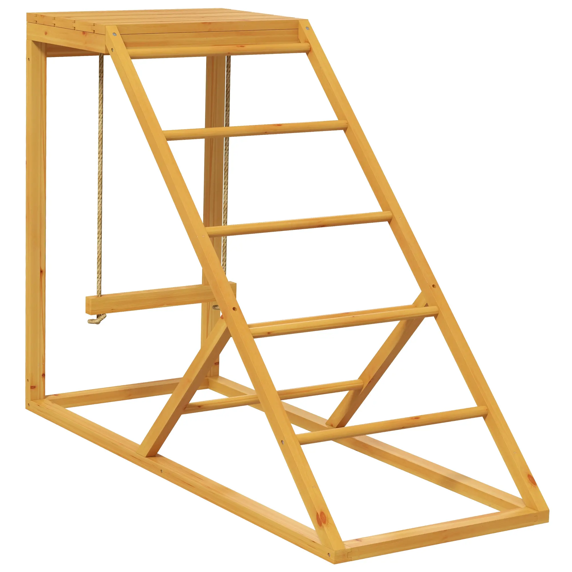 Yellow Chicken Coop Toy for Farm Poultry Pets, Pet Supplies with Chicken Perches, Hen Ladder, Healthy Activity Play Accessory