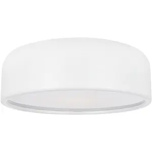 CWI Lighting Campton 3 Light 19 inch White Drum Shade Flush Mount Ceiling Light 9688C19-3-172