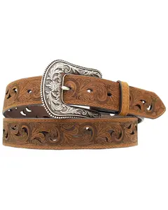 Ariat Women's Paisley Design Cutout Leather Belt - A1514802