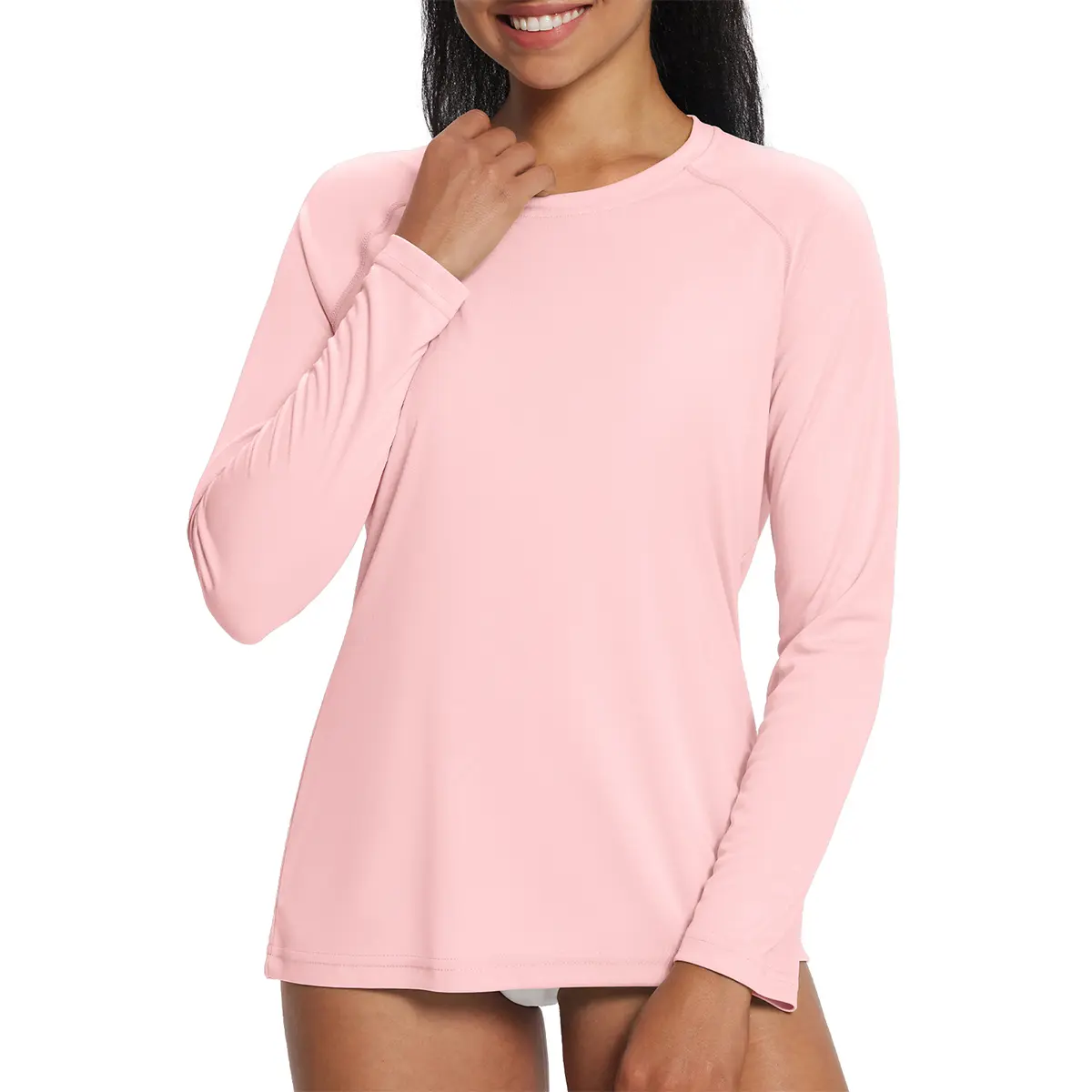 Baleaf Women's UPF 50+ Long Sleeve Lightweight Quick Dry Rash Guard - Activewear, UV Protection Sun Shirt, Lightweight Rash Guards for Outdoor Hiking, Workout #SummerVibes