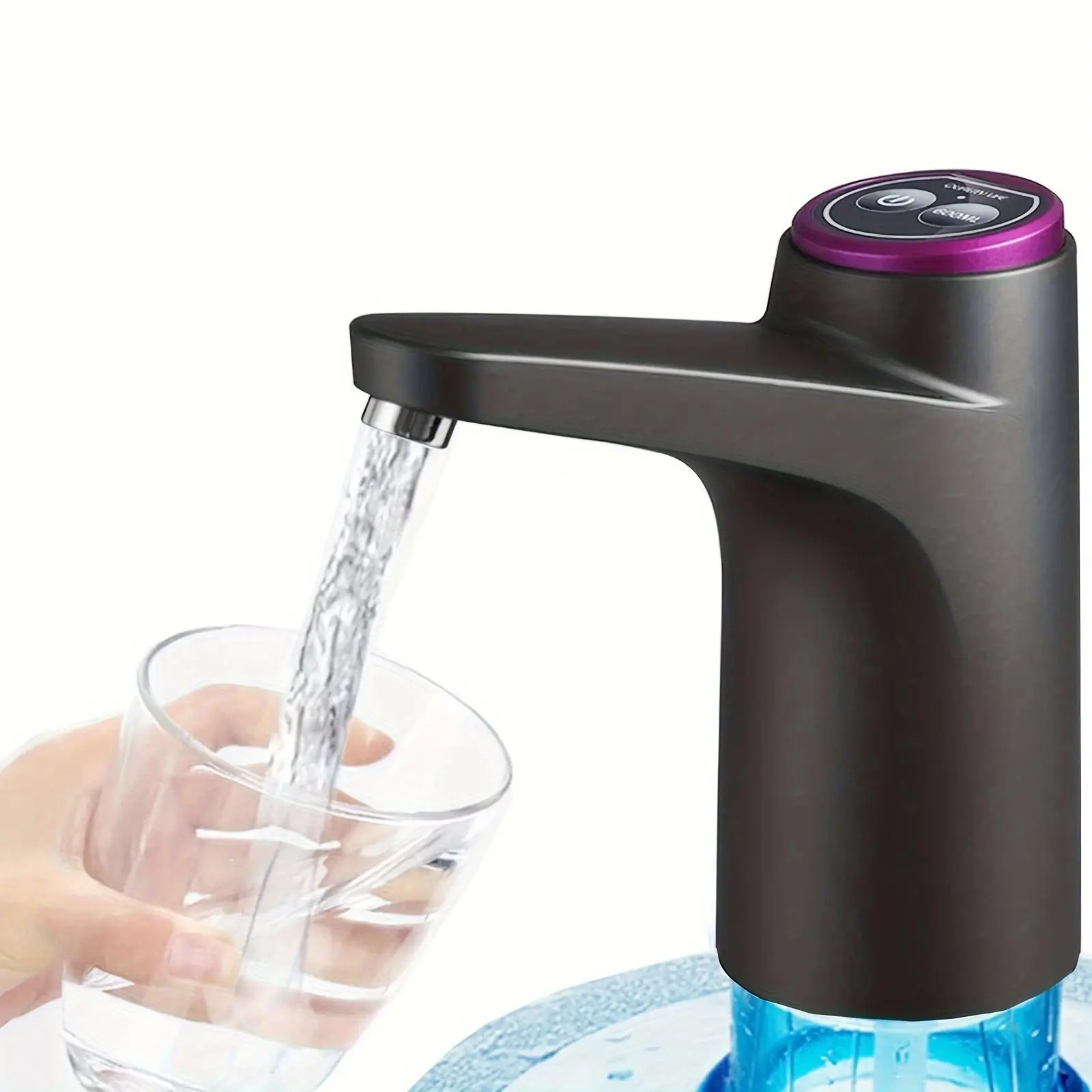 Water Dispenser for 5 Gallon Bottle Portable Water Bottle Pump For 2-5 Gallon Drinking Water Pump USB Charging Water Dispenser, Easy One Switch Operation for Kitchen Outdoor Camping Office
