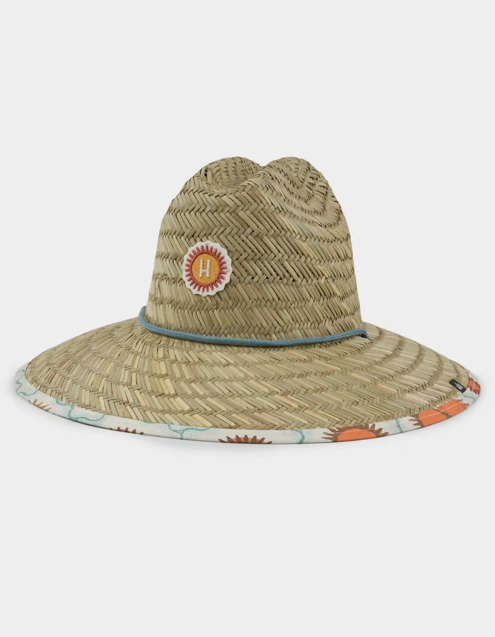 HEMLOCK HAT CO. Signature Straw Lifeguard Hat, Brown Combo