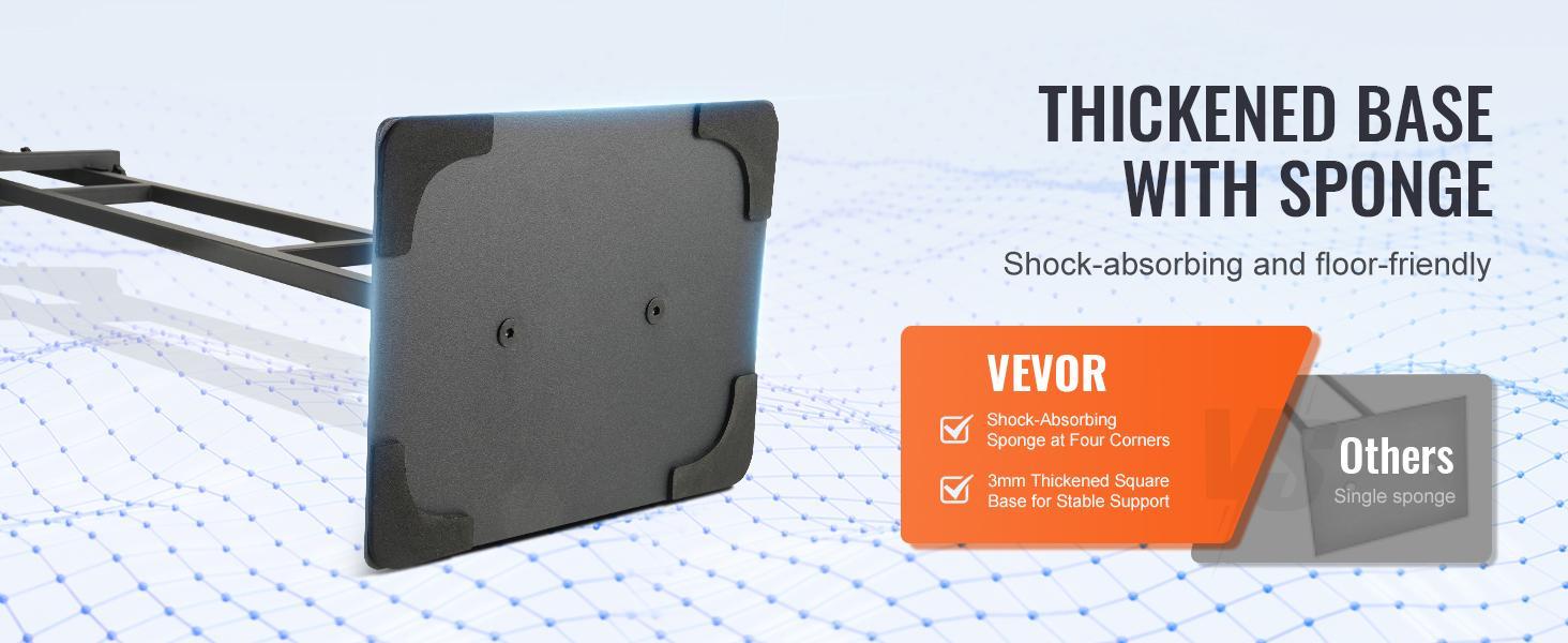 VEVOR Poster Stand, Adjustable Height Up to 75", Double-Sided Heavy Duty Pedestal Sign Holder, Floor Standing Sign Holder Banner Stand with Shock-absorbing Base for Display, for Board and Foam, Black