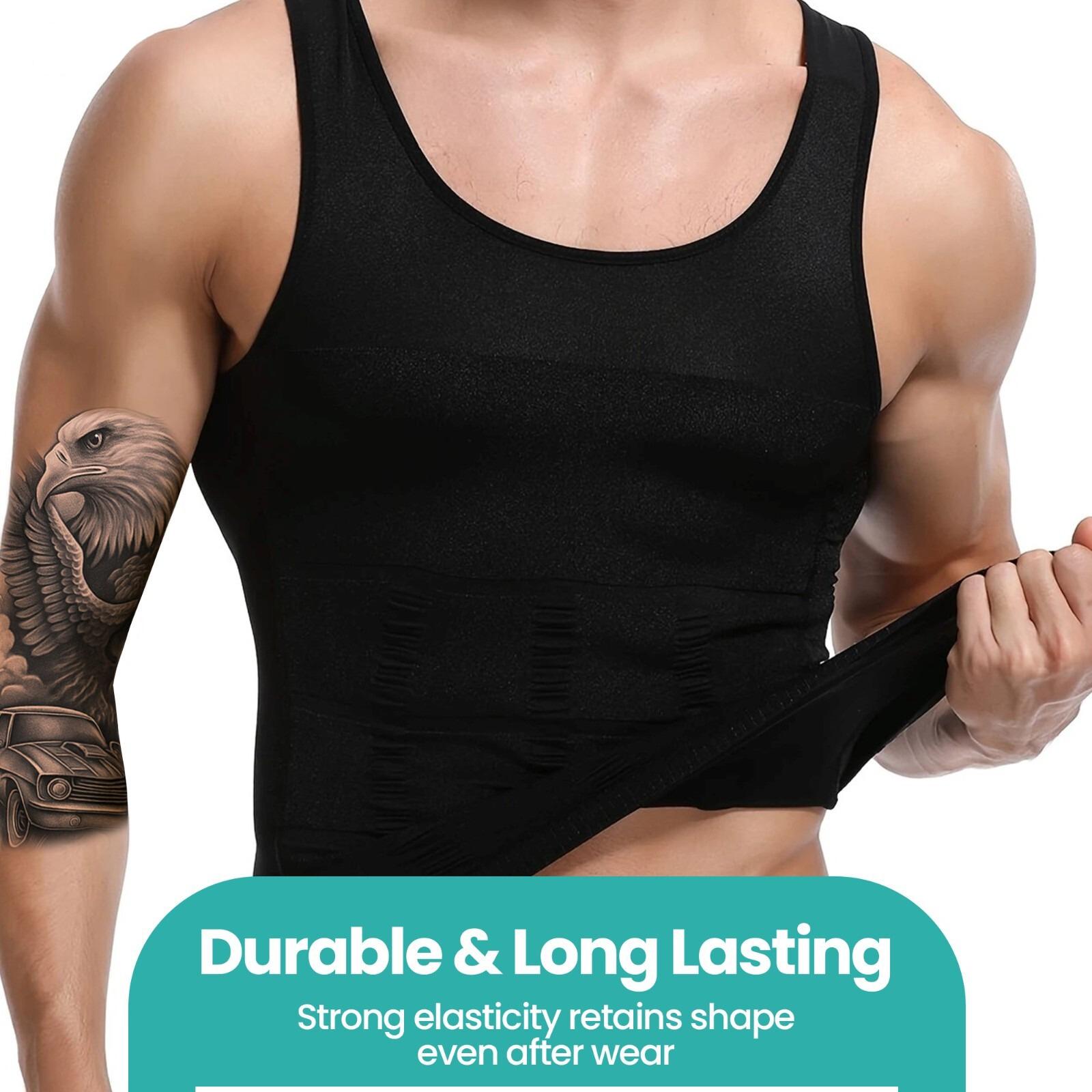 1/2/3/4 Pack Menswear Body Shaper Mens Compression Shirt Vest Shapewear Breathable Lightweight Stretchy Comfortable Activewear Workout Tank Tops Smooth Undershirt Soft Suits