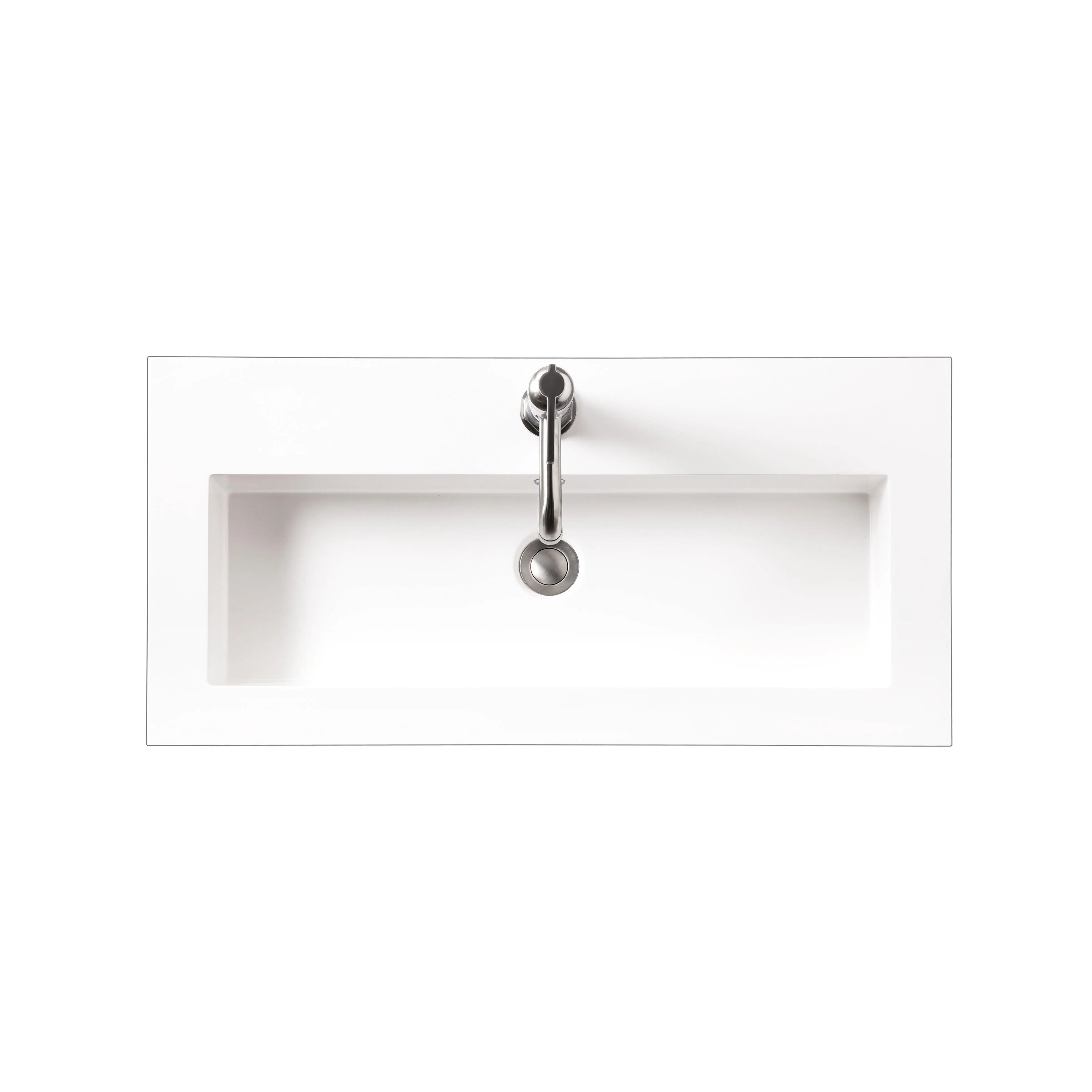 James Martin CSP-S3216-WG Composite Countertop 31.5" W x 15.4" D Sink, White Glossy
