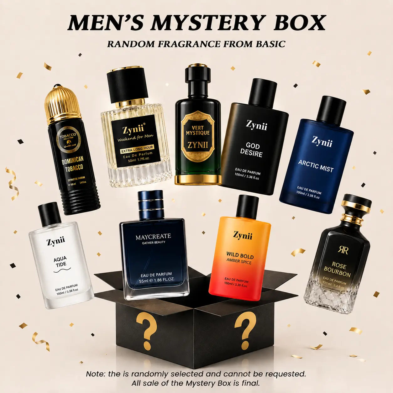Random 1 Men's Hair Fragrance Gift Set | 5 Scents Shipped Randomly | High-end, Light Luxury Body & Hair Fragrance Hair Mist Collection | Enhance Personal Charm, A Premium Perfume Gift Set for Your Husband Or Boyfriend's Birthday Or Special Occasions.