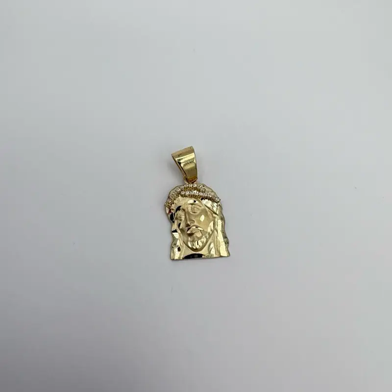 10k Jesus Face Charm, Elegant Pendant Design Jewellery, Unisex Stylish Accessory
