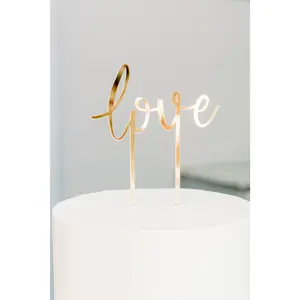 Love Acrylic Cake Topper
