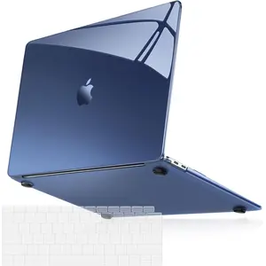 MOSISO Compatible with MacBook Air 13 inch Case 2022 2021 2020 2019 2018 Release A2337 M1 A2179 A1932, Surpass Natural Beauty Protective Plastic Hard Shell Case Cover & Keyboard Skin, Crystal Midnight