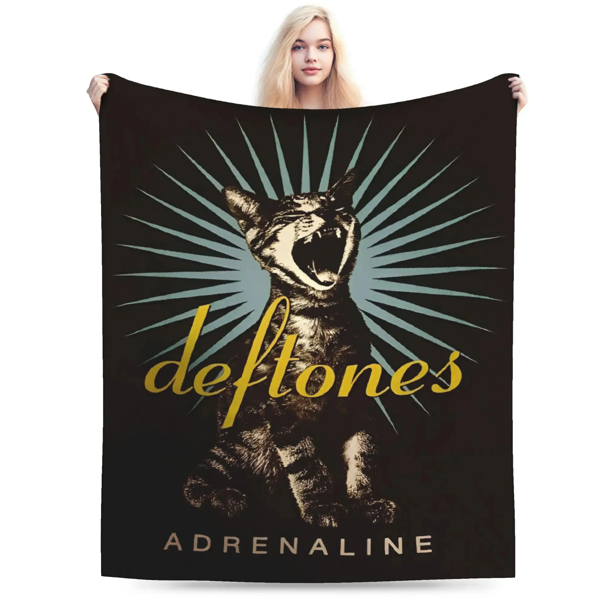 Deftones Metal Band Blanket Soft Comfortable Plush Bedding Throws For Couch Chair Sofa Bed Camping Flannel Bedspread Bed Cover