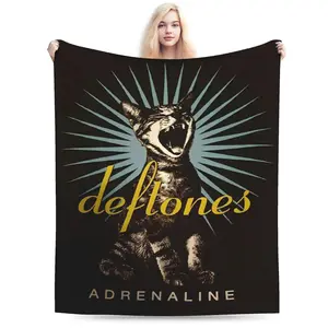Deftones Metal Band Blanket Soft Comfortable Plush Bedding Throws For Couch Chair Sofa Bed Camping Flannel Bedspread Bed Cover