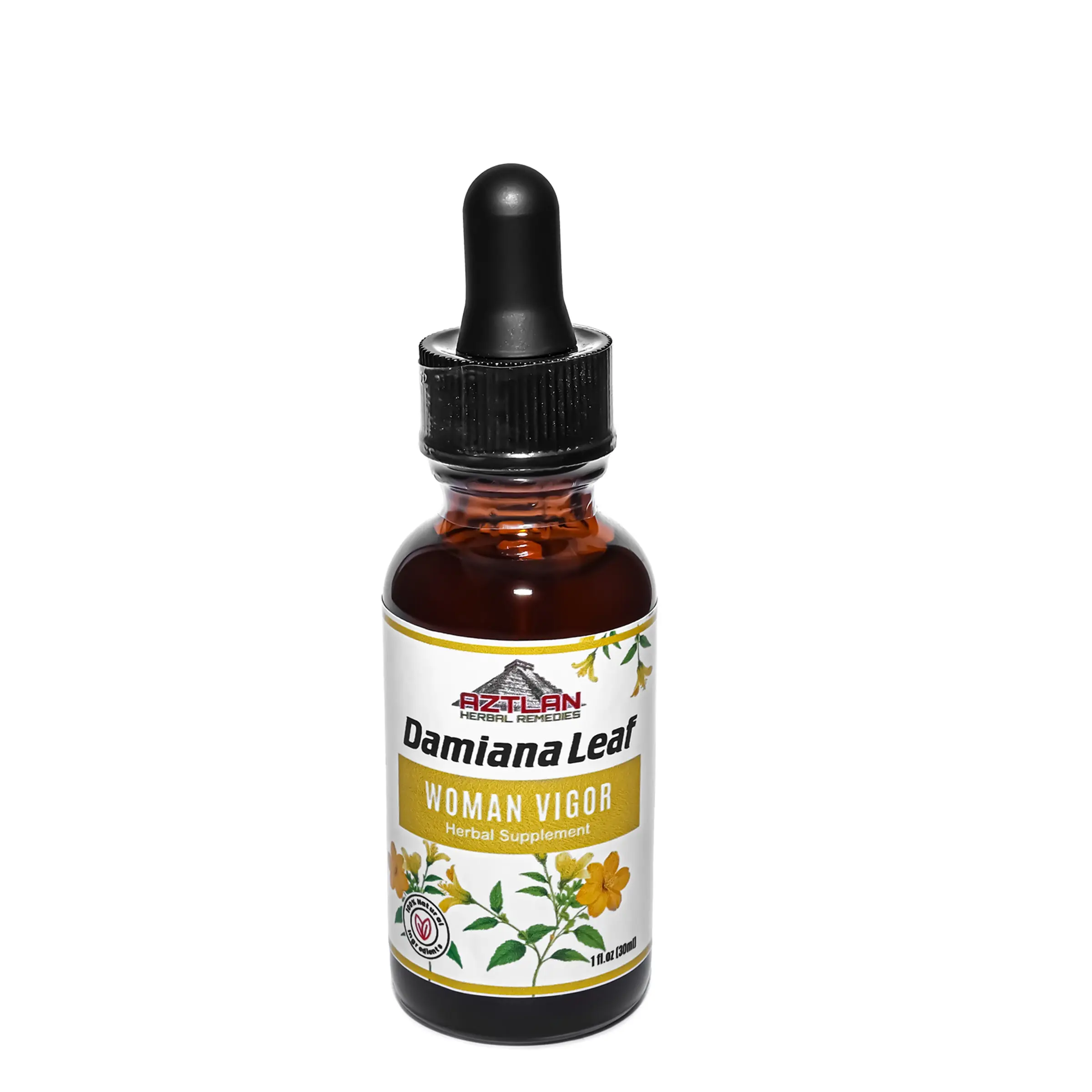 Aztecan Damiana Leaf Tincture 1oz - Herbal Supplement for Women's Health & Wellness - US Healthcare Product