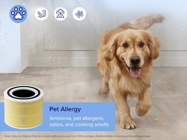 LEVOIT Core 300 Air Purifier Replacement Filter, 3-In-1 Filter, Efficiency Activated Carbon, Core300-RF, 1 Pack, White