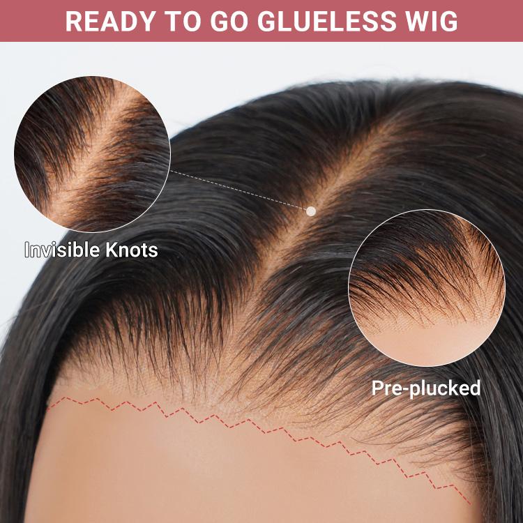 West Kiss Ready Go Pre Cut Glueless Bob Wig Straight Lace Front Human Hair Wig Pre Bleached Pre Plucked With Baby Hair TikTokShopSpringGlowUp