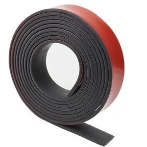 Rubber Strips 1" Wide x 1/8" Thick x 10' Long Durable Solid Rubber for DIY Gaskets Seals Masking Tape Dispenser High-Quality Self-Adhesive Rubber Strip for Home Improvement Industrial Use