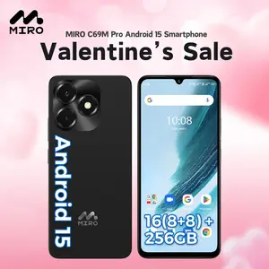 【C69M Pro】MIRO 6.9" Large Screen Android 15 Smartphone – 120Hz Display, 16GB RAM + 256GB Storage, 50MP Camera, 5160mAh Battery, Fast & Smooth Performance for Work, Gaming, Streaming, Travel, Thoughtful Tech Gift for Professionals & Enthusiasts