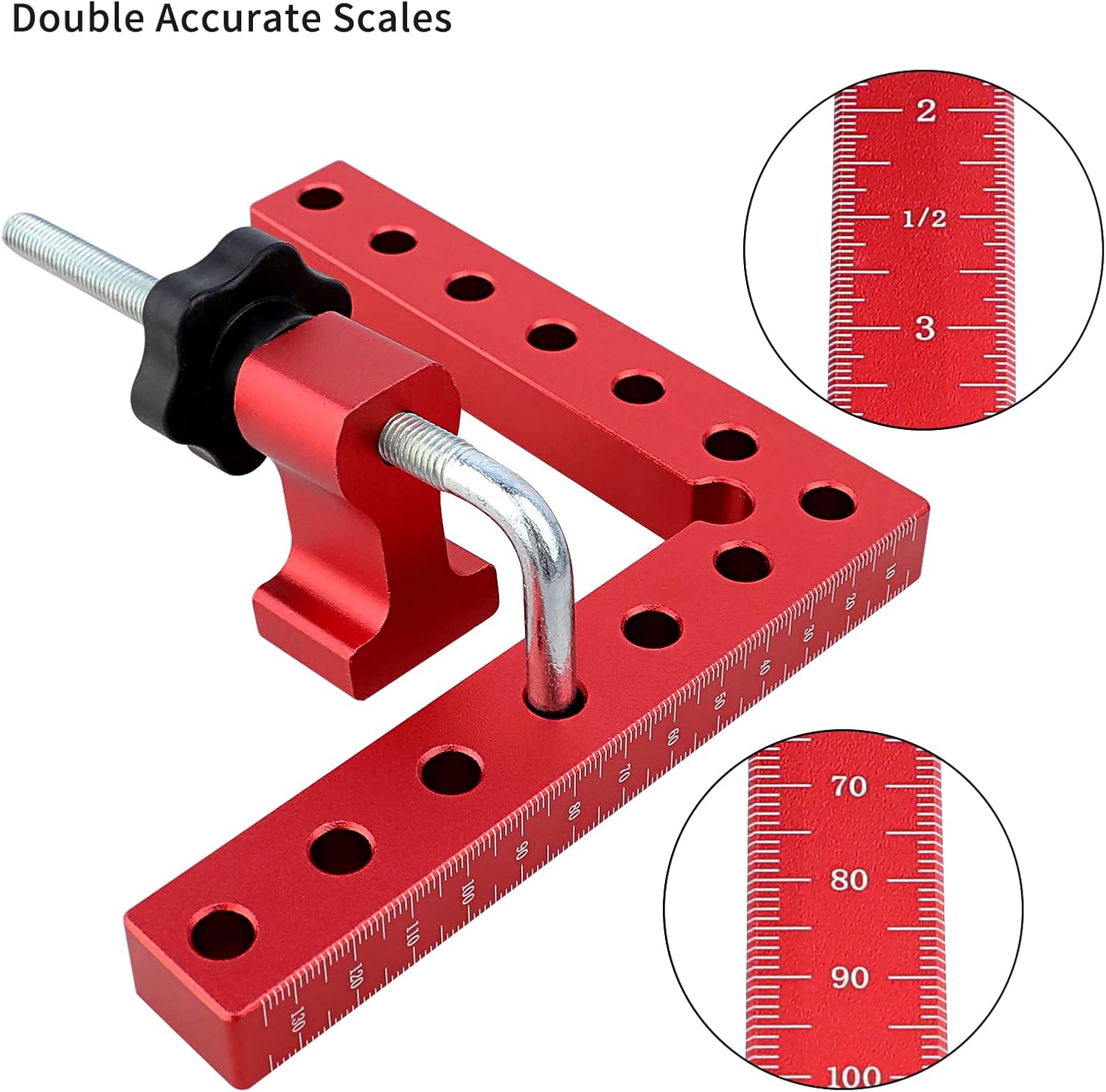 Snapfixmate Corner Clamp for Woodworking,90 Degree Right Angle Clamps，4 Pack 5.5" x 5.5" Aluminum Alloy Woodworking Carpenter, Positioning Clamping Square Tool for Picture Frames, Boxes, Cabinets or Drawers