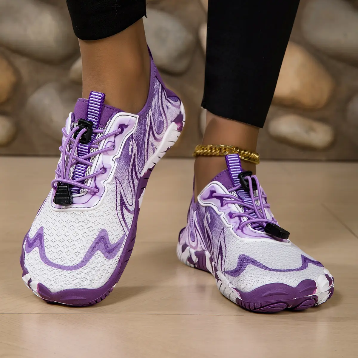 Women's 2026 Summer Rapid Hiking Water Shoes - Dynamic Pink Flame Pattern Waterproof Quick-Dry Upper, 360° Protective Toe, Vibram Wet Traction Rubber Outsole, Nonslip Lightweight Casual Water Shoes, Nonslip Quick-Drying Women's Water Shoes