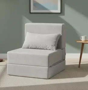 Folding Sofa Bed，Convertible Futon Sofa Bed with Pillow， Portable 4 in 1 Fold Out Chair to Floor Lounger for Dorm，Guest Room，Home Office，Apartment