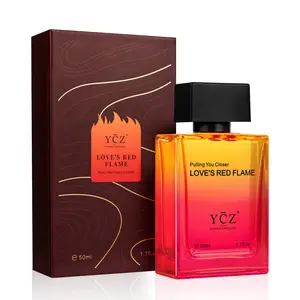 YCZ Love's Red Flame Men's Eau de Parfum Spray 50mlSpicy Woody Scent with Jasmine Heart Long LastingAromatic Amberwood Limited Edition Edp Bold PassionateFragrance Bold Passionate Fragrance