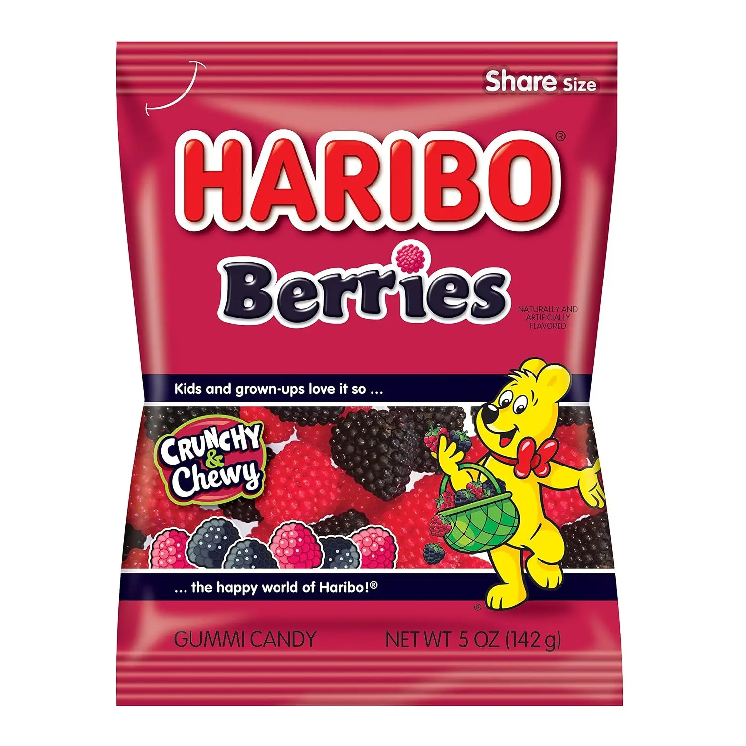 HARIBO Gummi Candy, Berries, 5 oz. Bag