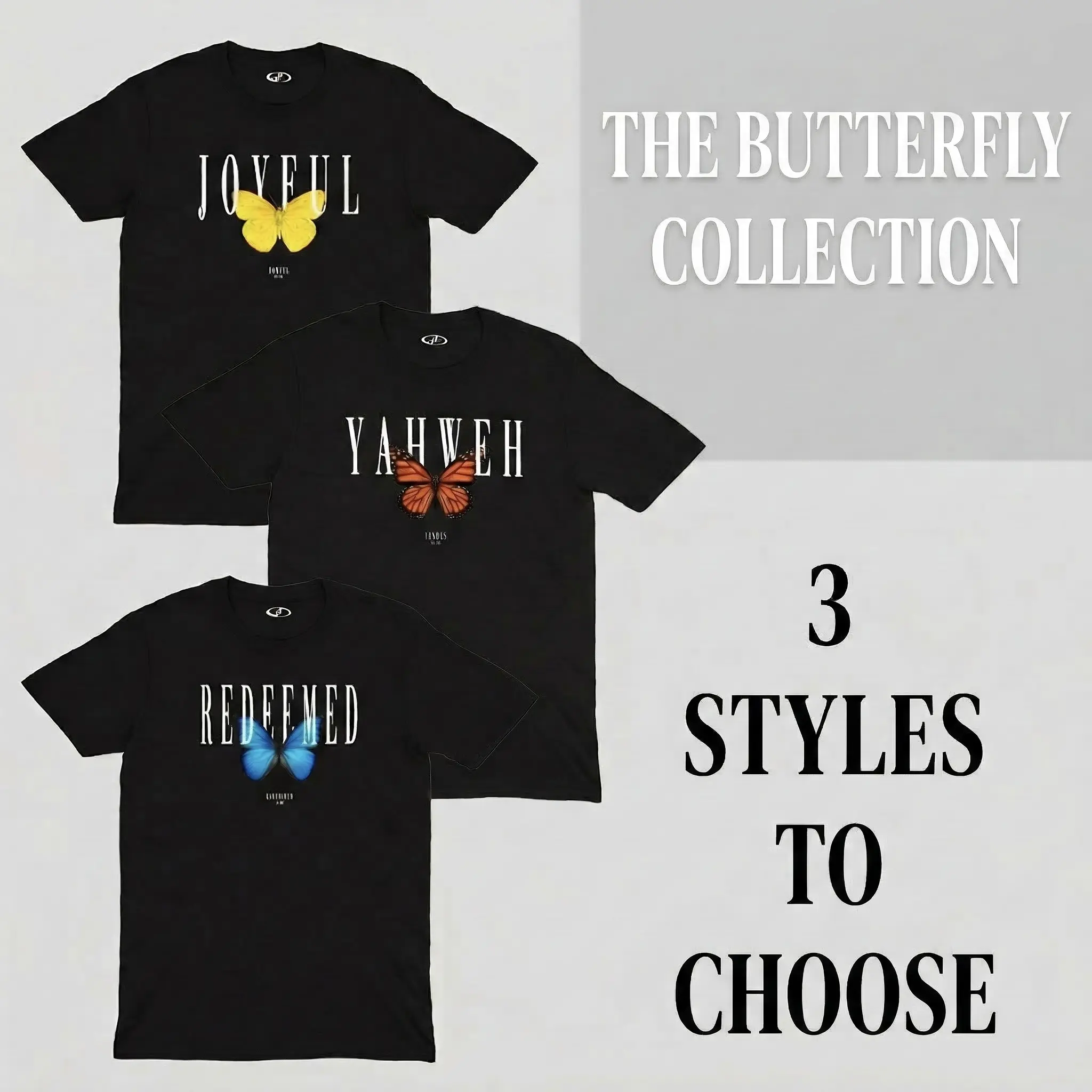Gen Beta Butterfly Faith Collection | Oversized Streetwear Aesthetic | Modest Graphic Tee for Women | Romans 12:12, Galatians 2:20, Exodus 14:14