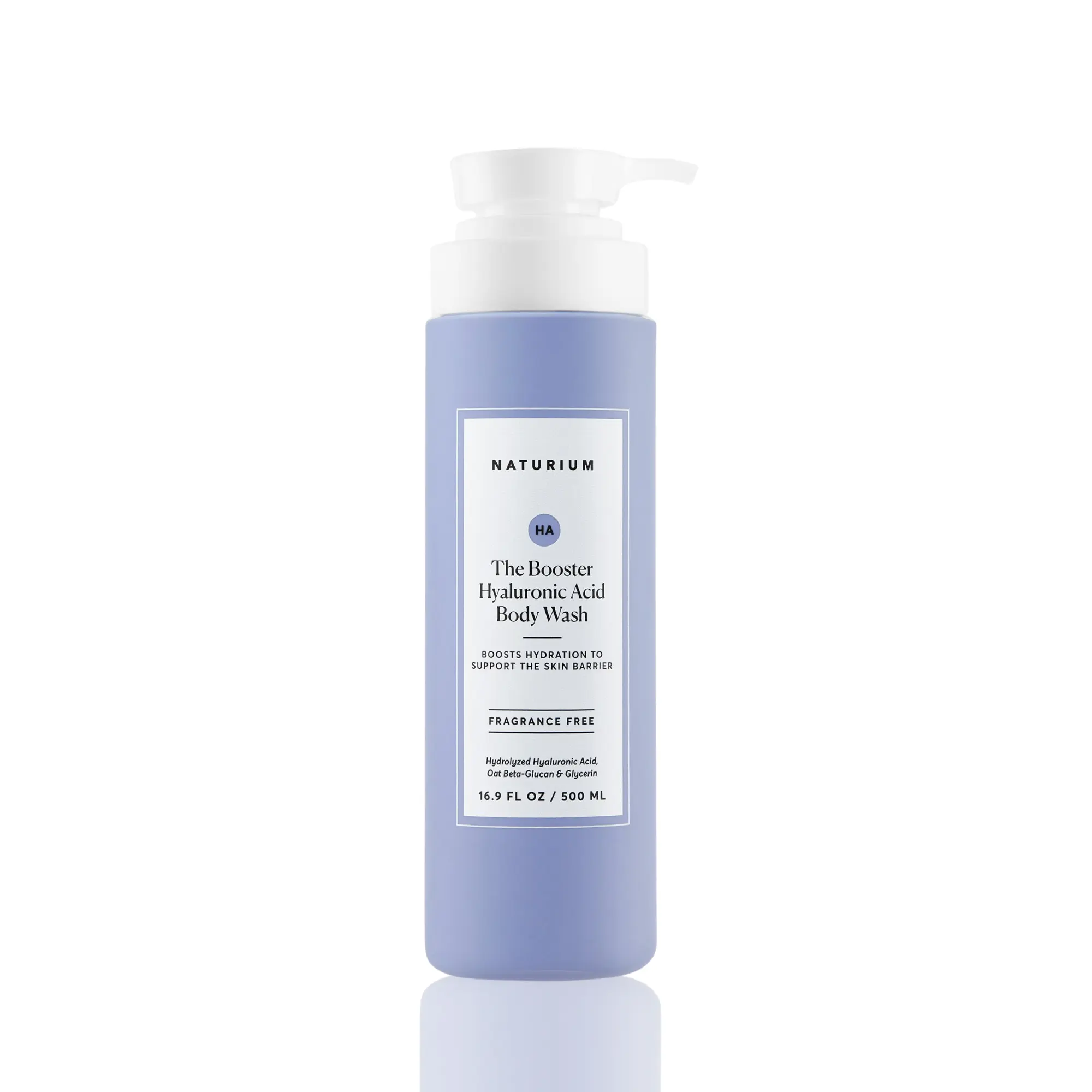 Naturium The Booster Hyaluronic Acid Body Wash (500ml) - Fragrance Free, Hydrating Gel Cleanser to Support Skin's Moisture Barrier