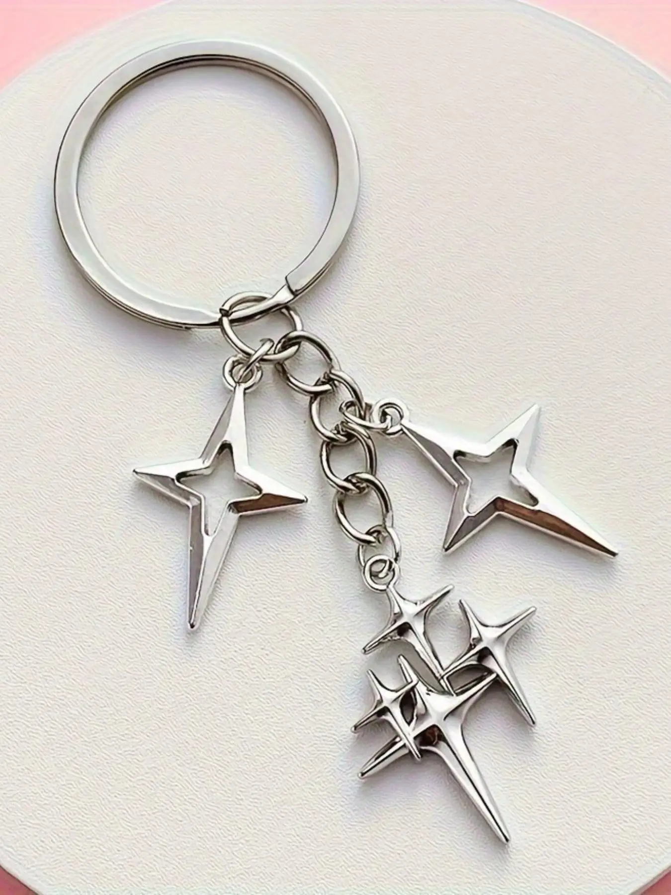 Star Design Keychain, Fashionable Alloy Keychain for Women & Men, Trendy All-match & Exquisite Keychain for Birthday Gift, Keychain for Bags, Cool Keychains, Stylish Keychain