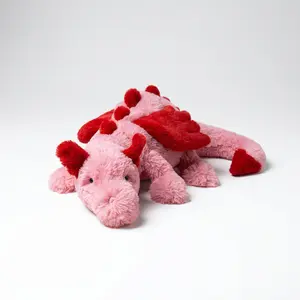 Rixin Dragon Plush Toy Gift, Soft and Cuddly Stuffed Doll, Perfect for Hugging, Birthday Present, Valentine's Day Gift for Girls