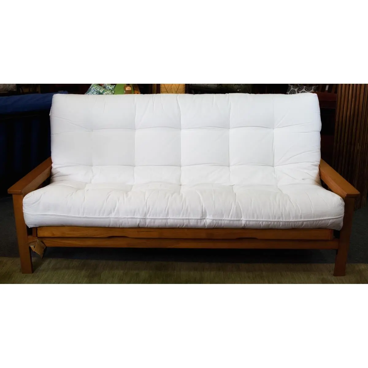 212 MAIN 6 in. Queen Size All-Cotton Futon Mattress - Mattress Only, Convertible Sleeper Sofa Component, Upholstered Futon Couch Accessory