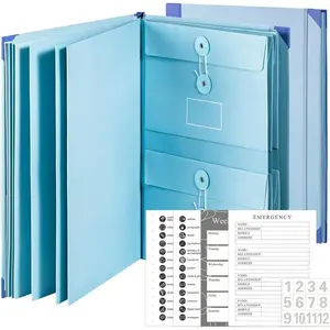 If I Die or Go Missing Binder - Ultimate Family Emergency Binder with Pocket Folio Pages - Organize Vital Records, IDs & Important Documents (Blue)