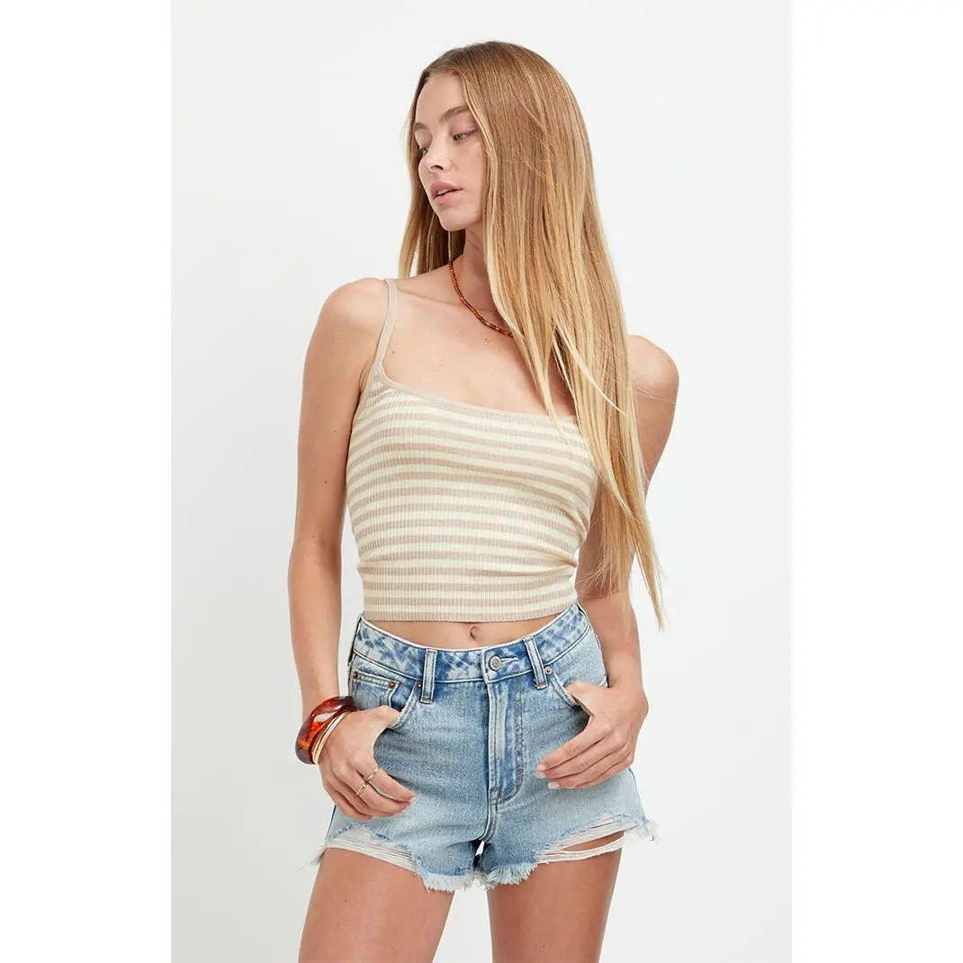 Pacsun Women's Ivy High Waisted Festival Jean Shorts Frayed Light Blue