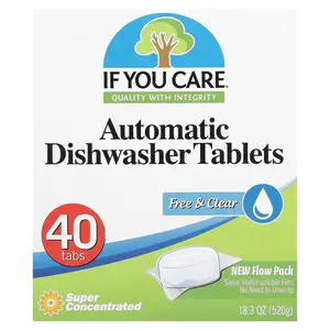If You Care Automatic Dishwasher Tablets, Free & Clear, 40 Tabs, 18.3 oz (520 g)