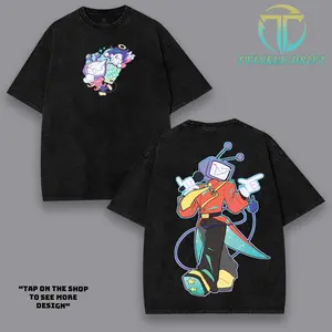 Deltarune double side Graphic T-shirt, Tenna Hoodies Undertable video game custom Washed sweatshirt, streetwear Tank Top Unisex Cotton Top tee, Menswear Crewneck