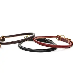 Rolled Leather Slip Collar – Premium Leather Dog Collar for Comfort, Durability, and Control