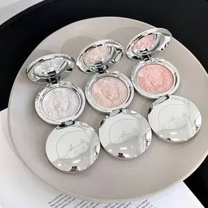 Aurora Single Highlighter Powder Soft Buttery Texture Clear Natural Glow Makeup