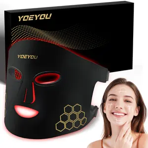 Red Light Therapy for Face, 850nm Near Infrared LED Face Mask, 4 Light Modes, Portable Rechargeable Red Light Therapy Mask Skincare Device for Facial Rejuvenation