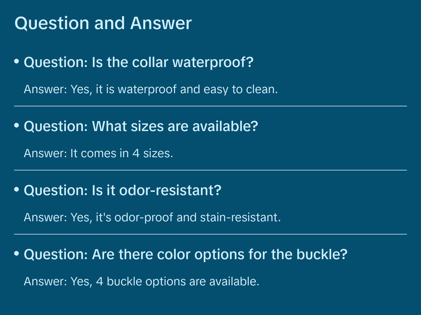 Vintage Teal Waterproof Dog Collar