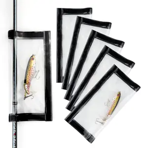 Fishing Lure Wraps 5-10 Pack – Clear PVC Hook Covers & Lure Covers for Fishing Rods – Durable Protects Hooks & Gear for Freshwater & Saltwater Fishing Gear