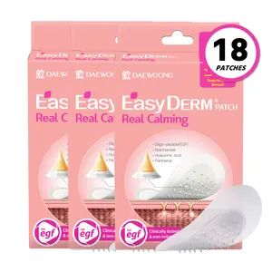 Easyderm Real Calming Patch Micropoint Pimple Patches, Niacinamide, Hyaluronic Acid, EGF, K-Beauty Skincare | 6 Patches per Pack, 3 Packs (18 Total)