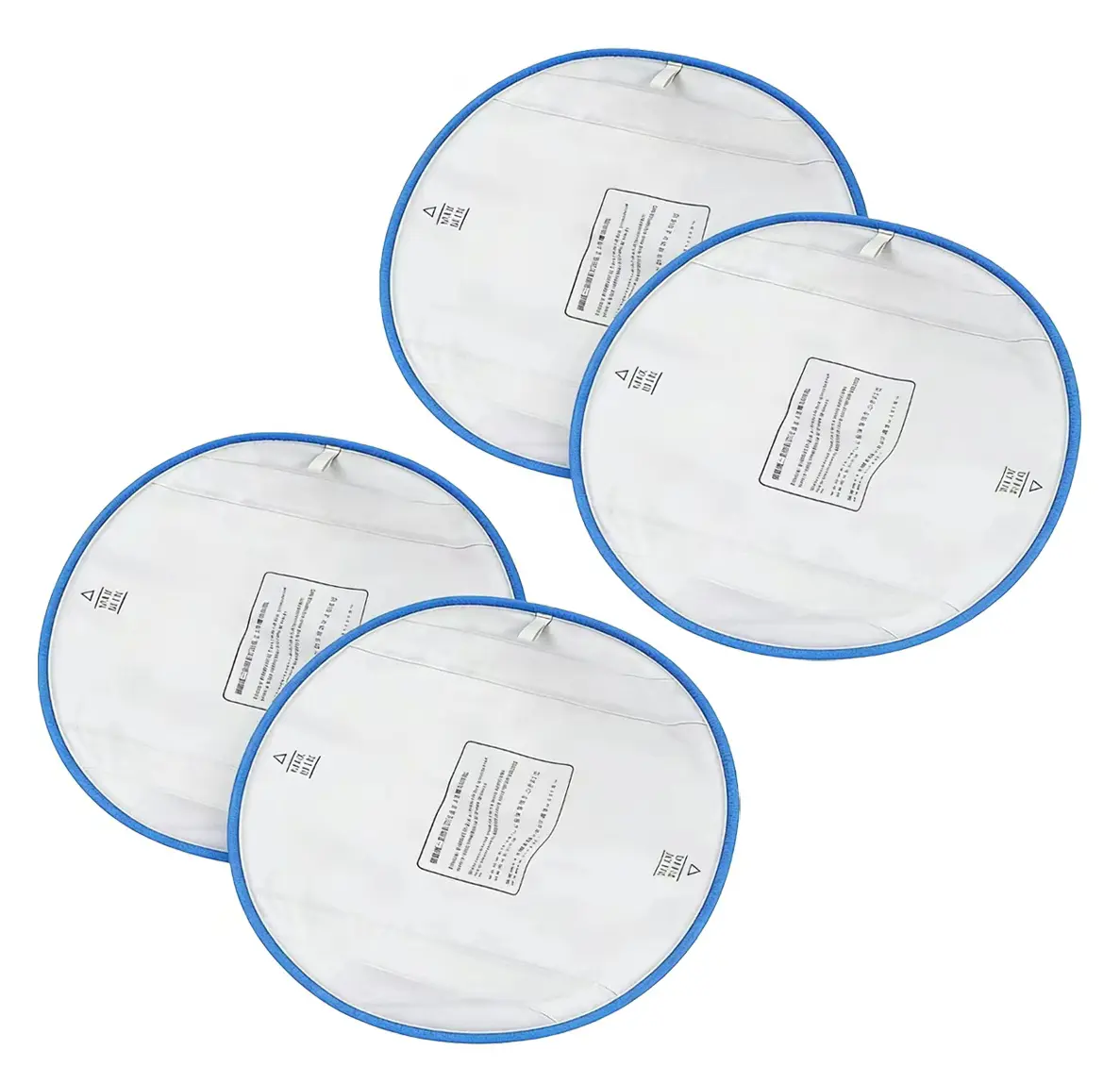 Universal Self-Cleaning Waterproof Fabric Litter Box Liners - White with Blue Trim, Leak-Proof Replacements for Litter Trays & Boxes, 2-Pack (15x12 in), Litter Tray