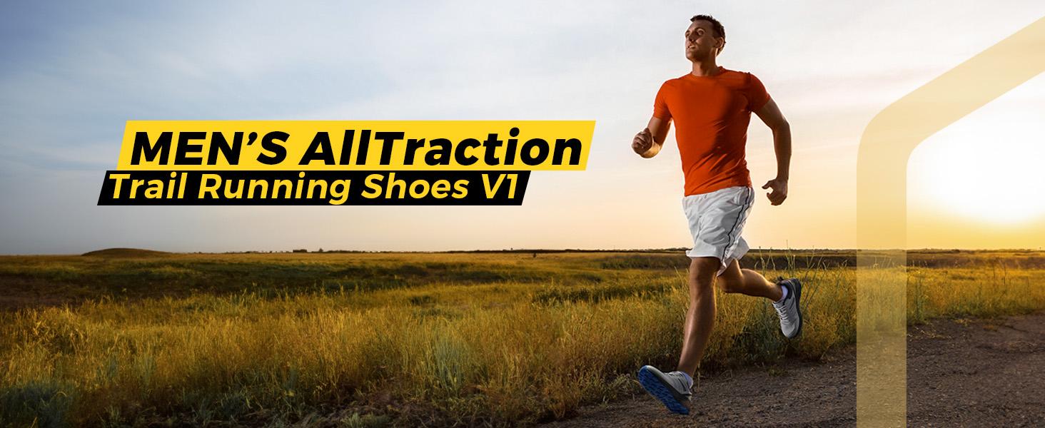 FitVille Men's AllTraction Trail Shoes V1 wide fit outdoor shoes rave shoes High Instep Breathable Mesh Eva Insole Lightweight mens shoes Outdoorfun SpringStatements