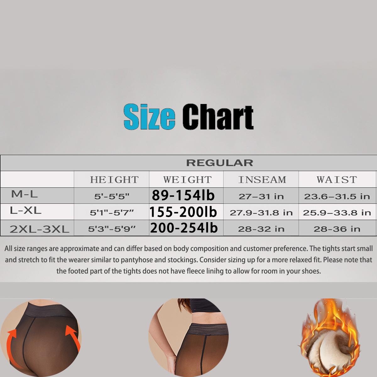 Fleece Lined Winter Tights Women - Thermal Warm Opaque Pantyhose Thick Sheer Leggings,Plus SizeWaisted  Women's Fleece lined tights, Warm pantyhose Leggings Thick translucent Winter stockings For Women Warm-lined Tight fashion,5 colour