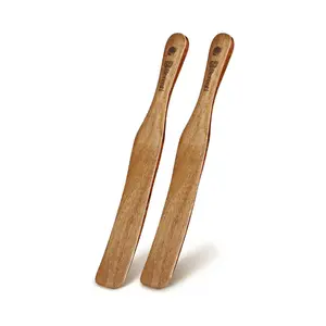 2 PCS Spurtle Wooden Spatula for Sourdough Starter – Long Skinny Wooden Spurtle Stir Stick for Mixing, Stirring & Reaching Jars – Sourdough Spurtle Tool for Baking & Cooking