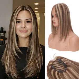 14 Inch Hair Toppers for Women Real Human Hair, Clip in Hair Pieces for Women & 100% Remy Human Hair｜Natural scalp look, dyeable & styleable, secure clips. Comfortable all-day wear to cover thin spots & gray roots!